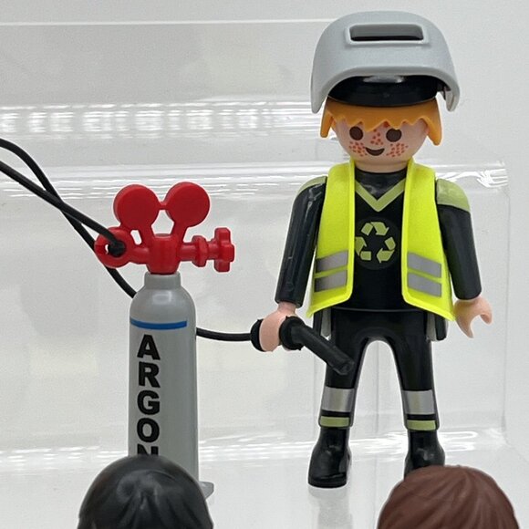 Playmobil Figures Construction Workers + accessories lot of 9 Welder - Picture 5 of 9